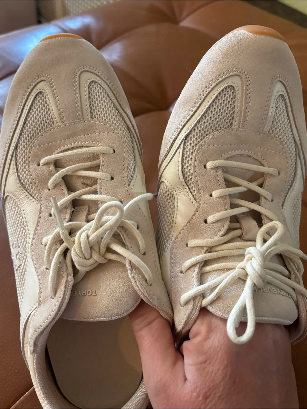 Tory Burch Women’s Light Cream Field Sneakers 9M